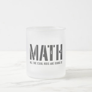 Taza De Cristal Esmerilado Matemáticas y niños de Guay