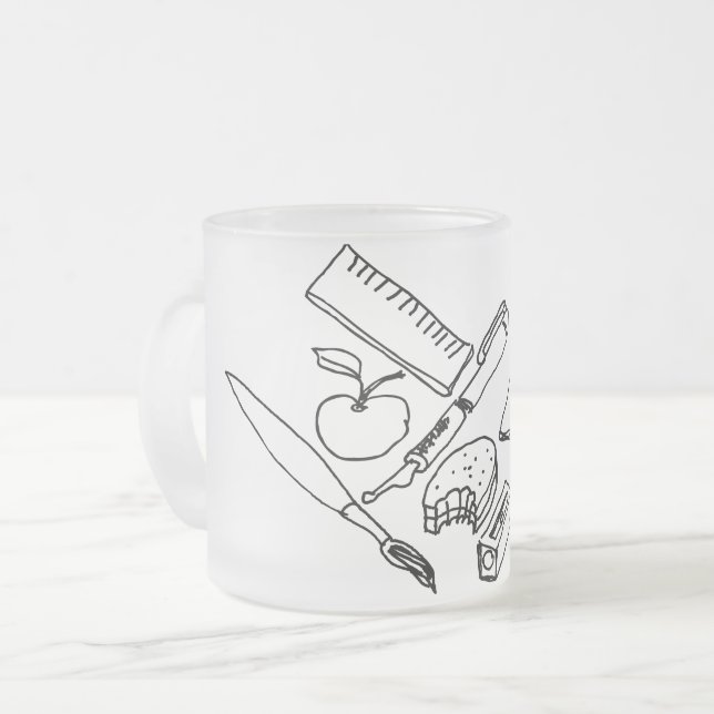 Taza De Cristal Esmerilado Material didáctico... (Anverso izquierdo)