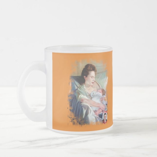 Taza De Cristal Esmerilado Maternidad (Izquierda)