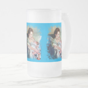 Taza De Cristal Esmerilado Maternidad