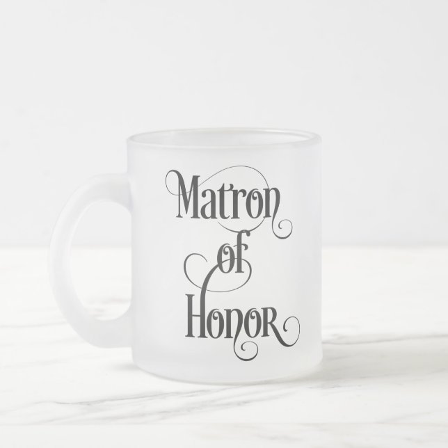 Taza De Cristal Esmerilado Matrón de honor (Izquierda)