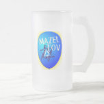 Taza De Cristal Esmerilado Mazal Tov<br><div class="desc">Personalizar con tu propio diseño,  o cualquiera de los nuestros.</div>