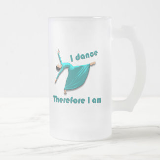 Taza De Cristal Esmerilado Me bailo por lo tanto estoy