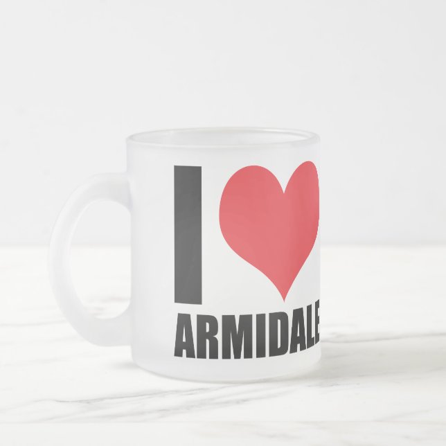 Taza De Cristal Esmerilado Me encanta Armidale (Izquierda)