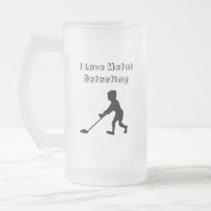 Taza De Cristal Esmerilado Me Encanta Detectar Metalizado Con Detector