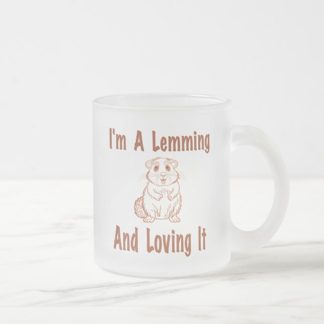 Taza De Cristal Esmerilado Me encanta dibujar texto en marrón (Derecha)