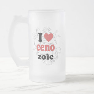 Taza De Cristal Esmerilado Me encanta la cita graciosa del Cenozoico para los