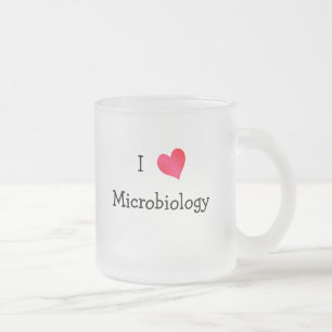 Taza De Cristal Esmerilado Me encanta la microbiología