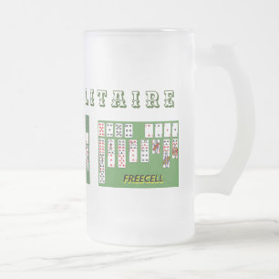 Taza De Cristal Esmerilado ME ENCANTA LA SÓLITAIRA FRENTE DE Vidrio