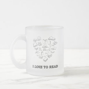 Taza De Cristal Esmerilado Me encanta leer