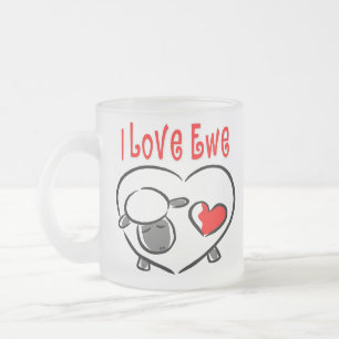Taza De Cristal Esmerilado Me Encantan Las Citas Románticas De Ewe