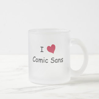 Taza De Cristal Esmerilado Me encantan los sans de historietas
