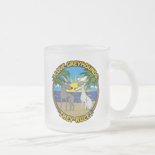 TAZA DE CRISTAL ESMERILADO ME ENCANTAN LOS VERDES QUE GOBERNAN