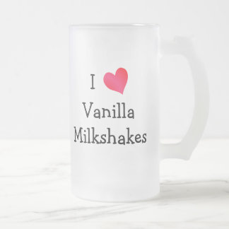 Taza De Cristal Esmerilado Me Encanto Los Milkshakes De Vanilla