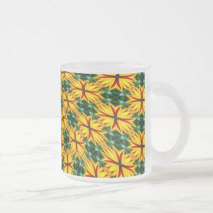 Taza De Cristal Esmerilado Me Gustan Las Flores Únicas