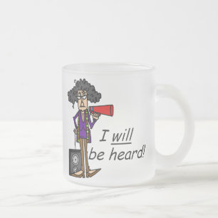 Taza De Cristal Esmerilado Me van a oír.