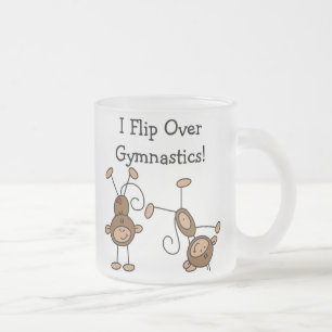 Taza De Cristal Esmerilado Me Volteo Sobre Gimnasia