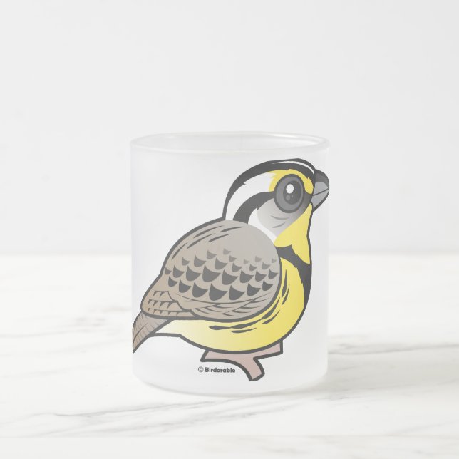 Taza De Cristal Esmerilado Meadowlark occidental (Centro)