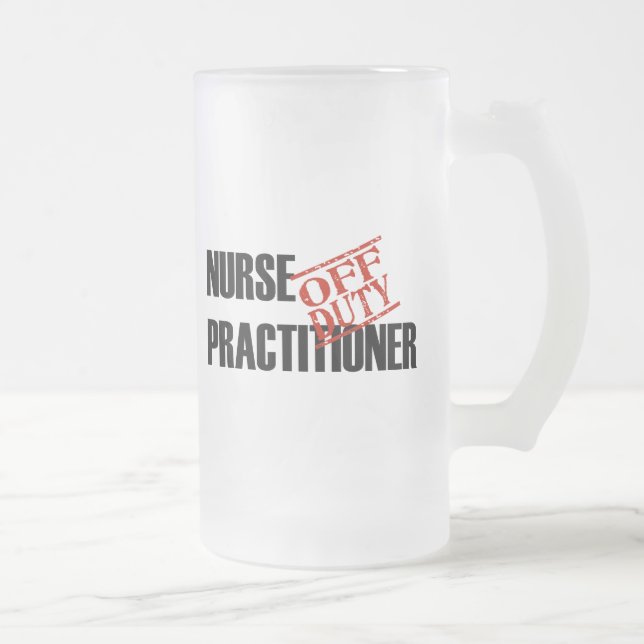 TAZA DE CRISTAL ESMERILADO MÉDICO FUERA DE SERVICIO DE LA ENFERMERA (Derecha)