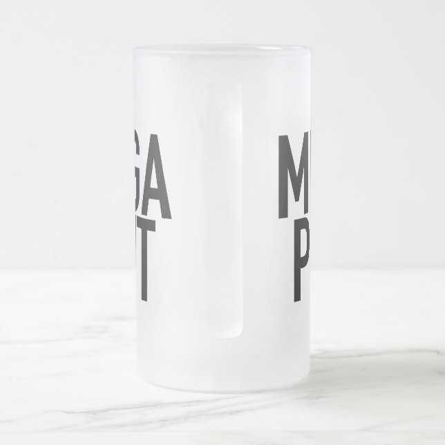 Taza De Cristal Esmerilado MEGA PINT Frost Mug Cup Beer Alcohol Fathers Day (Mango)