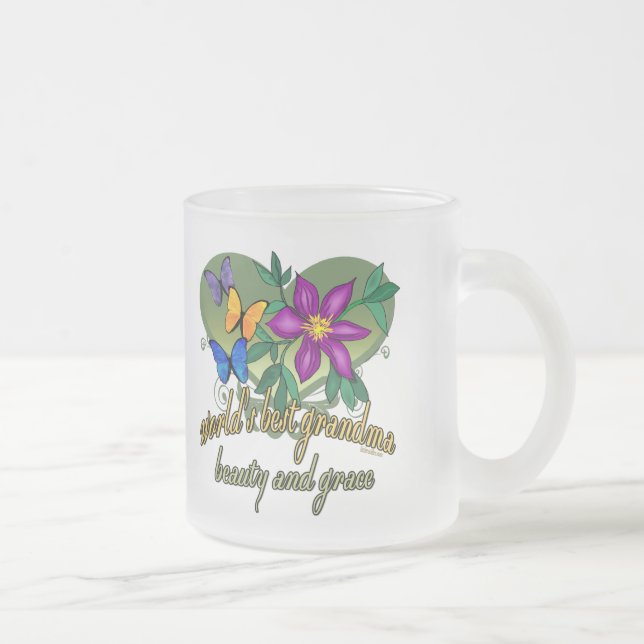 Taza De Cristal Esmerilado Mejor Abuela de la Historia (Derecha)