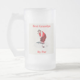 Taza De Cristal Esmerilado Mejor Abuelo de Par - Mug de vidrio escarchado de 