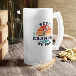 Taza De Cristal Esmerilado Mejor Abuelo Por Personalizado Retro Del Día Del P