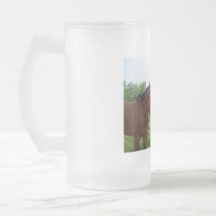 Taza De Cristal Esmerilado Mejor Amigos de BFF para siempre - Caballos
