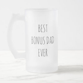 Taza De Cristal Esmerilado Mejor Bono de Papá Nunca