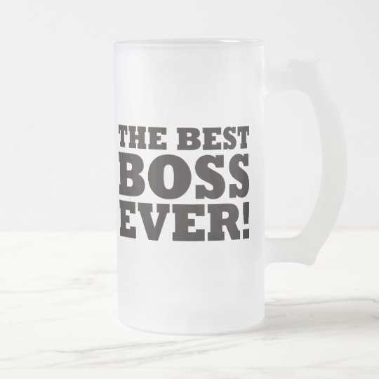 Taza De Cristal Esmerilado Mejor Boss nunca