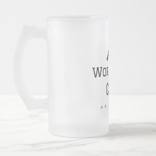 Taza De Cristal Esmerilado Mejor chef del mundo añadir nombre de la cocina de