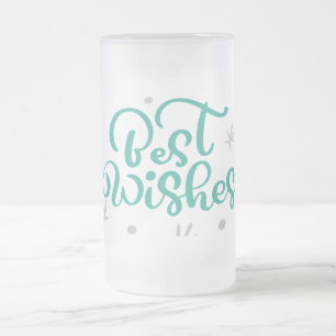 Taza De Cristal Esmerilado Mejor Deseos Cerveza de Vidrio Escarado