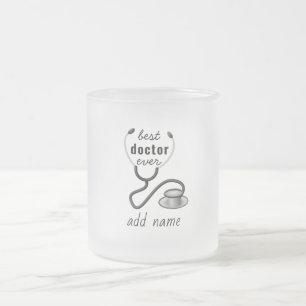 Taza De Cristal Esmerilado Mejor Doctor de Todos los Tiempos Agradecimiento G