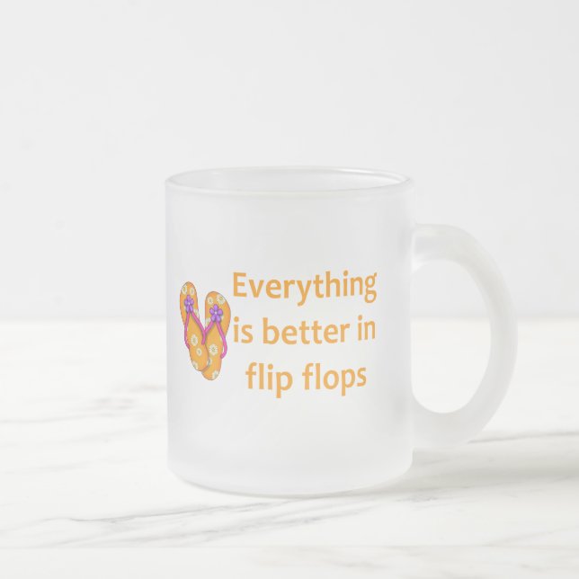 Taza De Cristal Esmerilado Mejor en Flip Flops (Derecha)