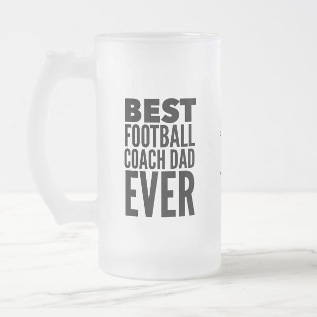 Taza De Cristal Esmerilado Mejor entrenador de fútbol, Día del Padre  (Izquierda)