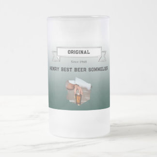Taza De Cristal Esmerilado Mejor foto de degradado verde de cerveza sommelier