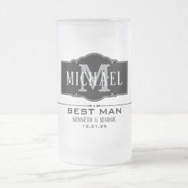TAZA DE CRISTAL ESMERILADO MEJOR HOMBRE PERSONALIZADO