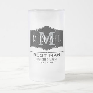 TAZA DE CRISTAL ESMERILADO MEJOR HOMBRE PERSONALIZADO