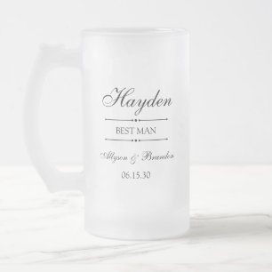 Taza De Cristal Esmerilado Mejor Hombre Personalizado