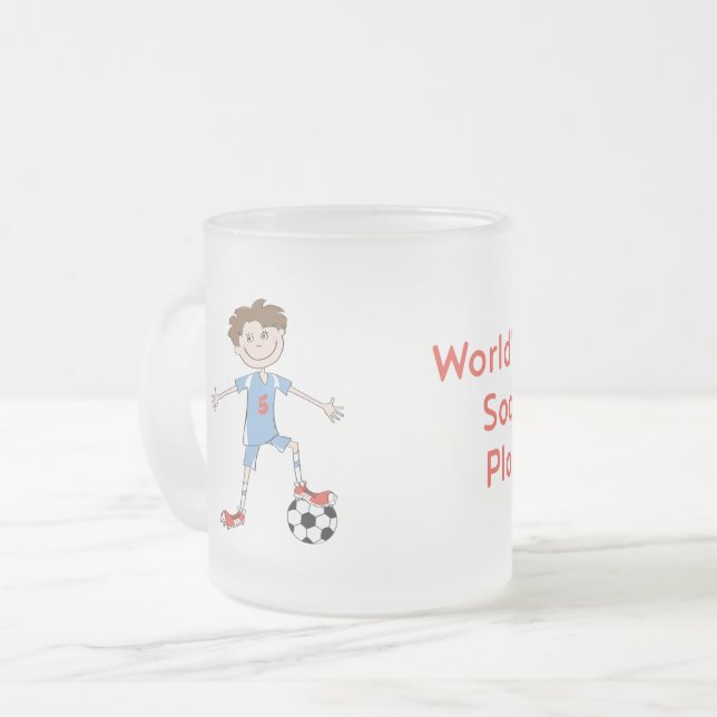 Taza De Cristal Esmerilado Mejor jugador de fútbol del mundo (Anverso izquierdo)