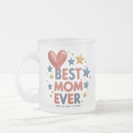 Taza De Cristal Esmerilado Mejor Mamá De La Historia - Colorido Mug De Vidrio
