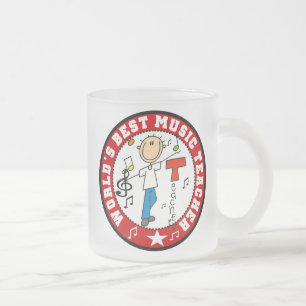 Taza De Cristal Esmerilado Mejor Mug de Maestros de Música del Mundo