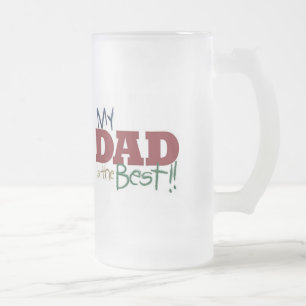 Taza De Cristal Esmerilado Mejor Mug de Papá