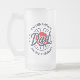 Taza De Cristal Esmerilado Mejor nombre de papá