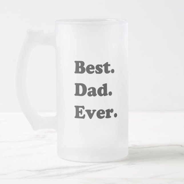 Taza De Cristal Esmerilado mejor padre jamás (Izquierda)