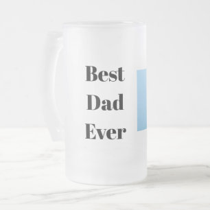 Taza De Cristal Esmerilado Mejor Papá del Mundo Regalo del Día del Padre con 