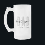 Taza De Cristal Esmerilado Mejor Papá Desde El 20XX Moderno Mímico Preppy<br><div class="desc">Este diseño sencillo y moderno se compone de una tipografía de san serif.</div>