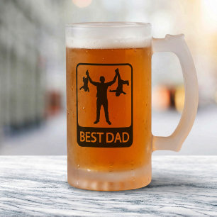 Taza De Cristal Esmerilado Mejor Papá - Día del Padre Divertido