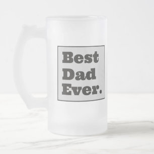 Taza De Cristal Esmerilado Mejor Papá Jamás Frotado Mug