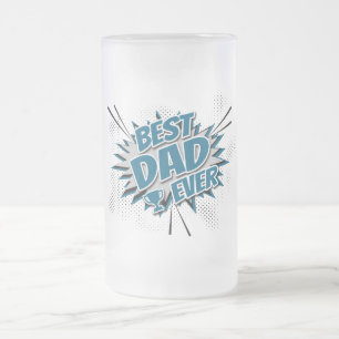 Taza De Cristal Esmerilado Mejor Papá Nunca